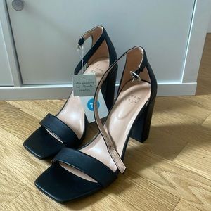 NWT Target Black Ankle Strap Heels - Size 7.5